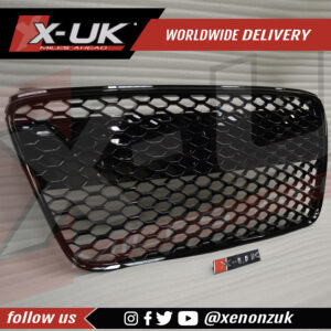 Audi R8 2007-2012 front honeycomb mesh grill gloss black