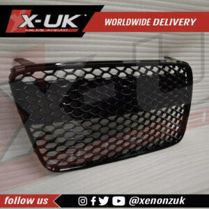 Audi R8 2007-2012 front honeycomb mesh grill gloss black