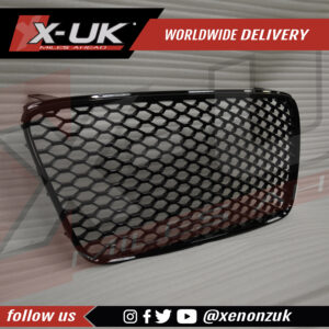 Audi R8 2007-2012 front honeycomb mesh grill gloss black