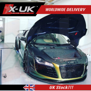 Audi R8 2007-2012 front honeycomb mesh grill gloss black