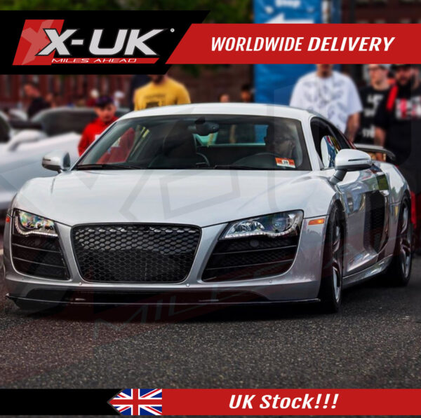 Audi R8 2007-2012 front honeycomb mesh grill gloss black