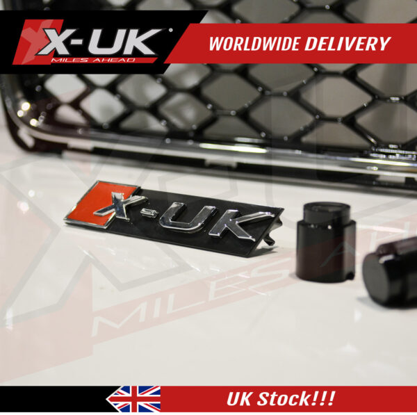 RS4 style front grill for Audi A4 S4 2008-2012 B8 black with chrome surround