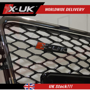 RS4 style front grill for Audi A4 S4 2008-2012 B8 black with chrome surround