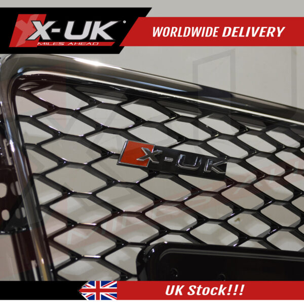 RS4 style front grill for Audi A4 S4 2008-2012 B8 black with chrome surround