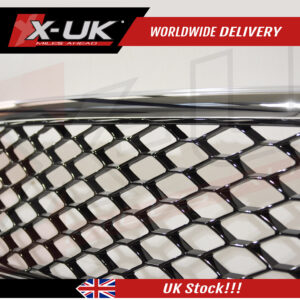 RS4 style front grill for Audi A4 S4 2008-2012 B8 black with chrome surround