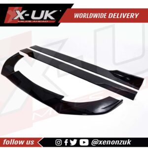 Audi A4 S4 RS4 2008-2012 B8 black FRP lip kit extension splitter side skirts