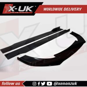 Audi A4 S4 RS4 2008-2012 B8 black FRP lip kit extension splitter side skirts