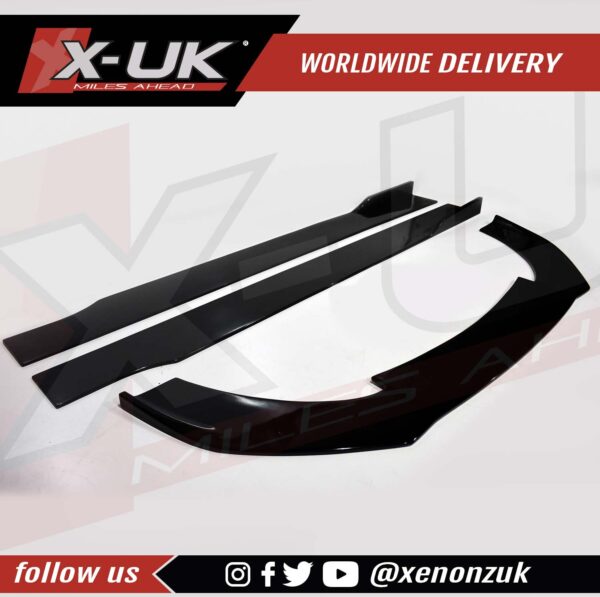 Audi A4 S4 RS4 2008-2012 B8 black FRP lip kit extension splitter side skirts