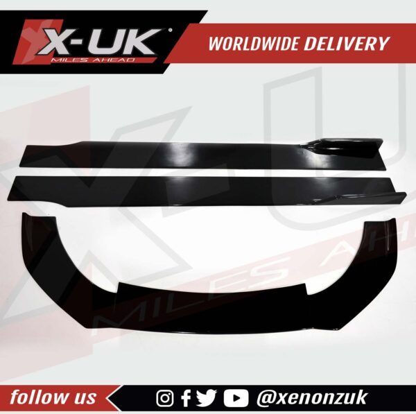 Audi A4 S4 RS4 2008-2012 B8 black FRP lip kit extension splitter side skirts