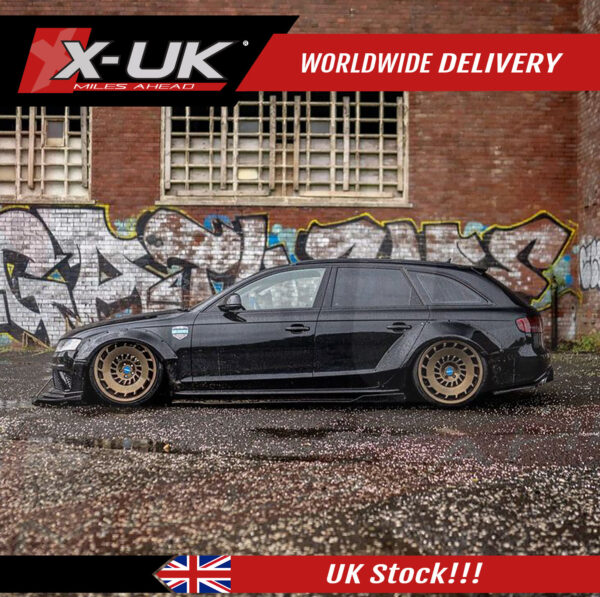 Audi A4 S4 RS4 2008-2012 B8 black FRP lip kit extension splitter side skirts