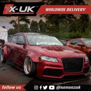 Audi A4 S4 RS4 2008-2012 B8 black FRP side skirts extensions