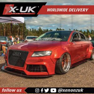 Audi A4 S4 RS4 2008-2012 B8 black FRP side skirts extensions