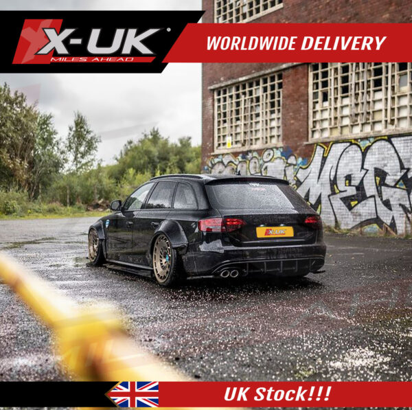 Audi A4 S4 RS4 2008-2012 B8 black FRP side skirts extensions