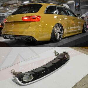 Audi RS6 style rear diffuser for A6 SE basic model S-line and S6 C7 2011-2014