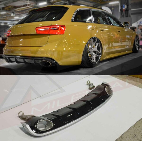 Audi RS6 style rear diffuser for A6 SE basic model S-line and S6 C7 2011-2014