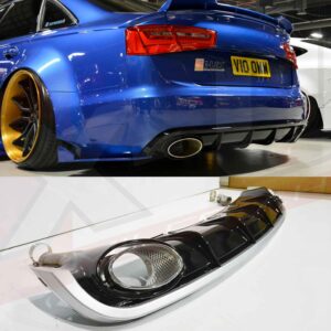 Audi RS6 style rear diffuser for A6 SE basic model S-line and S6 C7 2011-2014