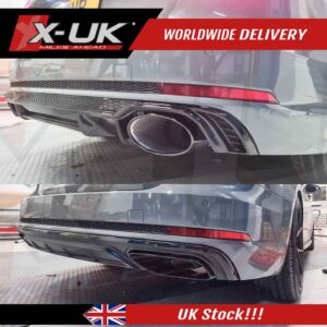 Audi A4 S4 B9 2015-2019 to RS4 style black edition rear diffuser valance
