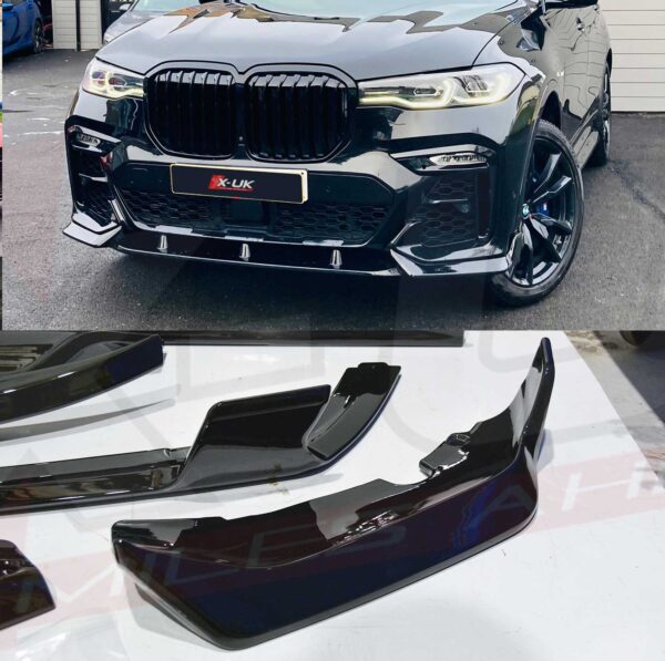 BMW X7 2019-2020 G07 body kit carbon fiber look front splitter diffuser side skirts spoilers