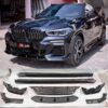 BMW X6 2019-2020 G06 body kit carbon fiber look front splitter diffuser side skirts