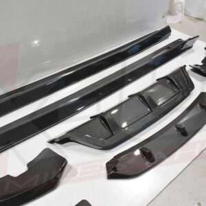 BMW X6 2019-2020 G06 body kit carbon fiber look front splitter diffuser side skirts