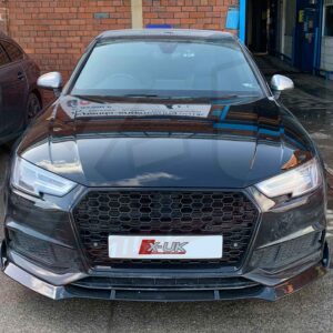Audi A4 S4 2016-2019 B9 to RS4 style honeycomb mesh grill gloss black