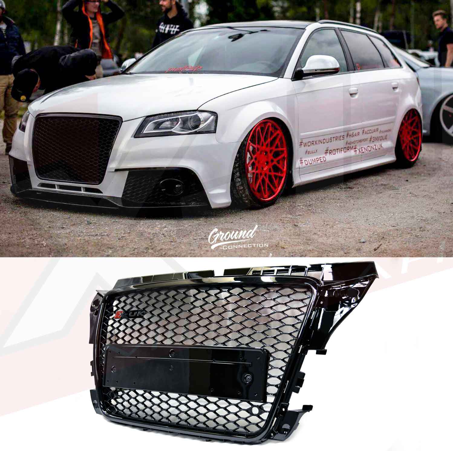 Audi RS3 honeycomb grill to fit Audi A3 S3 8P 2009-2012