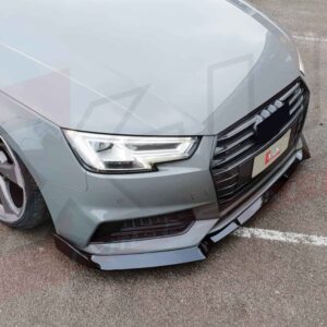 Audi A4 B9 2016-2019 S-line gloss black front splitter lip for Saloon Avant