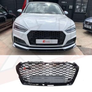 Audi A5 S5 2016-2019 B9 to RS5 style honeycomb mesh grill gloss black