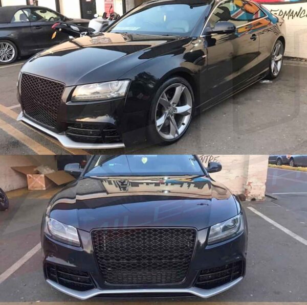 Audi A5 S5 2007-2012 B8 to RS5 style honeycomb mesh grill gloss black