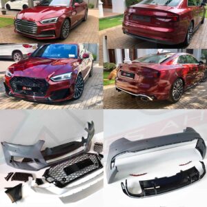 Audi RS5 style body kit front bumper side skirts rear bumper for A5 S5 B9 2016-2019 Sportback