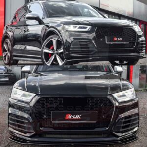 RSQ5 style front grill gloss black with lower frame for Audi Q5 /SQ5 FY 2016-2019
