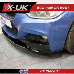 BMW 3 Series F30 F31 F35 2011-2019 M Performance style gloss black front lip