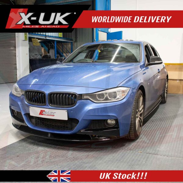 BMW 3 Series F30 F31 F35 2011-2019 M Performance style gloss black front lip