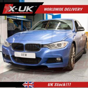 BMW 3 Series F30 F31 F35 2011-2019 M Performance style gloss black front lip