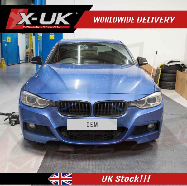 BMW 3 Series F30 F31 F35 2011-2019 M Performance style gloss black front lip