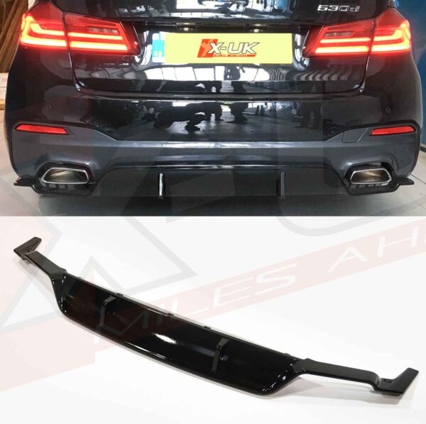 BMW 5 Series G30 G31 G38 M Performance 3D style rear bumper diffuser valance