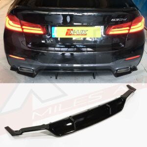 BMW 5 Series G30 G31 G38 M Performance 3D style rear bumper diffuser valance