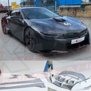 BMW I8 2014-2019 aero kit front splitter side skirts rear diffuser spoiler FRP