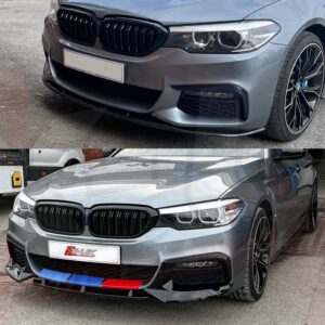 BMW G30 2017-2019 M5 style competition gloss black front splitter lip to fit M Sport