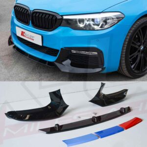 BMW G30 2017-2019 M Sport M5 style competition gloss black front splitter lip