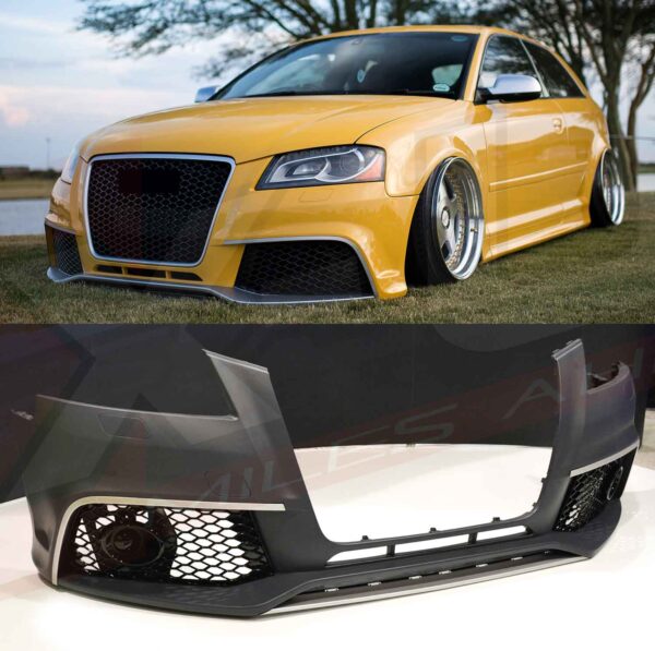 Audi A3 S3 8P 2009-2012 to RS3 style front bumper body kit conversion