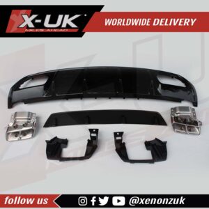 Mercedes W176 A-Class rear diffuser valance AMG style gloss black