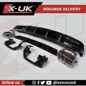 Mercedes W176 A-Class rear diffuser valance AMG style gloss black