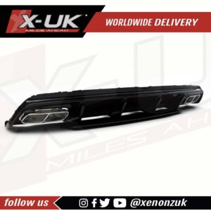 Mercedes W176 A-Class rear diffuser valance AMG style gloss black