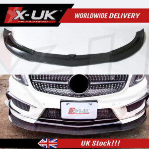 Mercedes A-Class W176 2013-2018 Revozport style carbon fiber front splitter lip