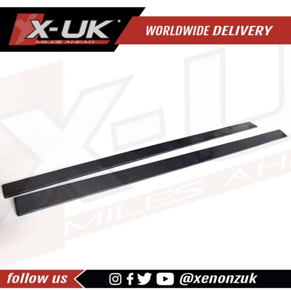 Carbon fibre side skirts extension for Mercedes C63 AMG