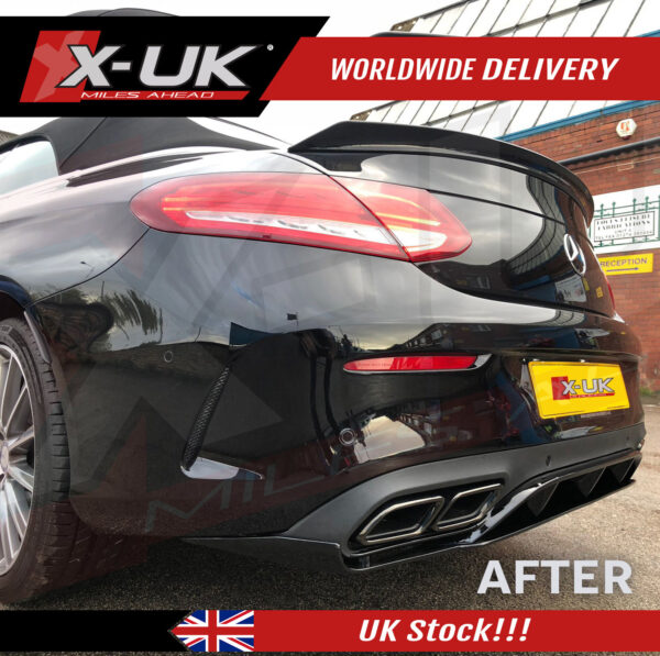 C63 edition one style rear diffuser to fit Mercedes C-Class C205 AMG Sport coupe