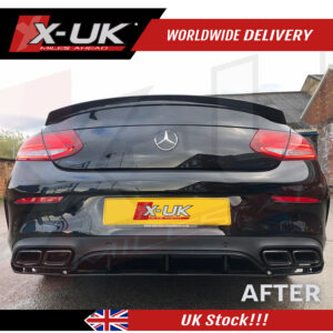 C63 edition one style rear diffuser to fit Mercedes C-Class C205 AMG Sport coupe