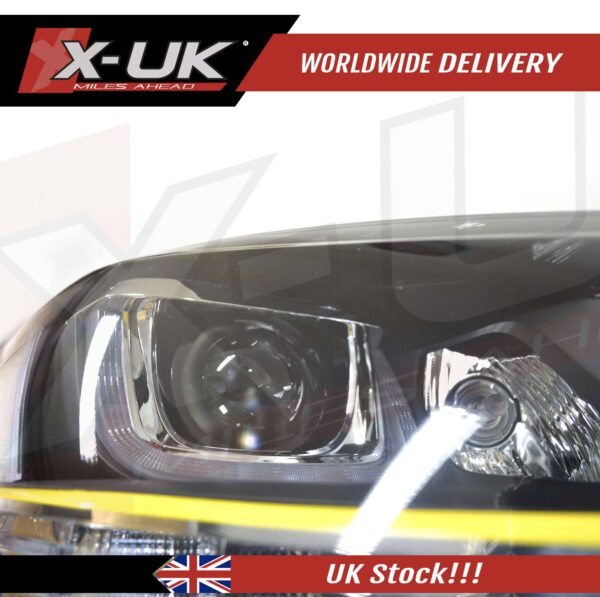 VW Golf 7 3D (RHD) headlights headlamps flowing sequential turning lights yellow stripes