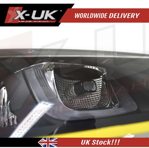 VW Golf 7 3D Headlights Headlamps flowing sequential turning lights Yellow stripes (LHD)